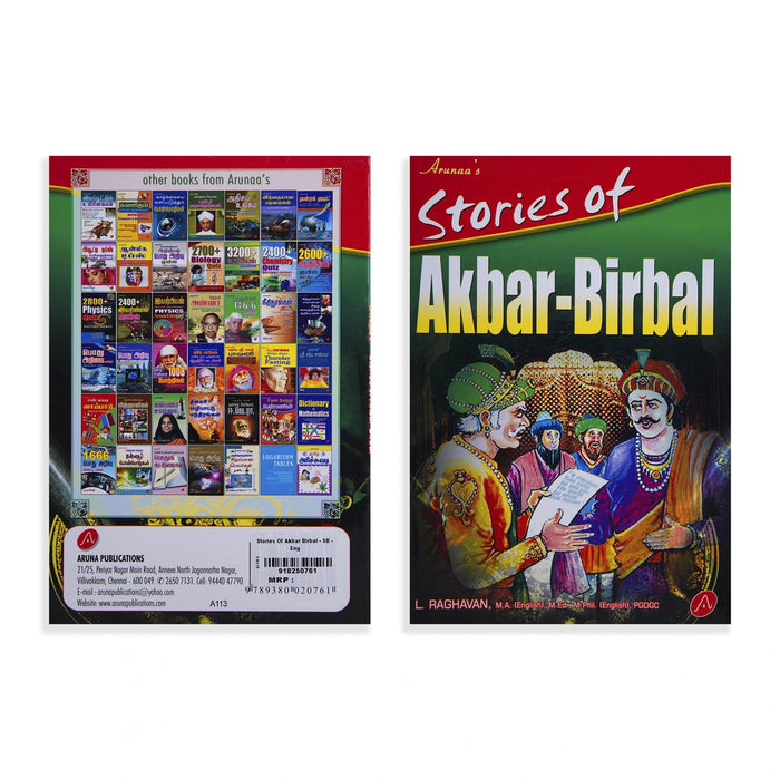 Arunaa’s Stories Of Akbar Birbal - English | by L. Raghavan/ Story Book/ Childrens Book - Children Comics
