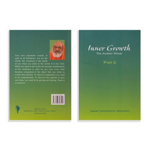 Inner Growth The Journey Within Part 1 and 2 - English | by Swami Dayananda Saraswati/ Hindu Spiritual Book - Vedanta, Spirituality & Philosophy