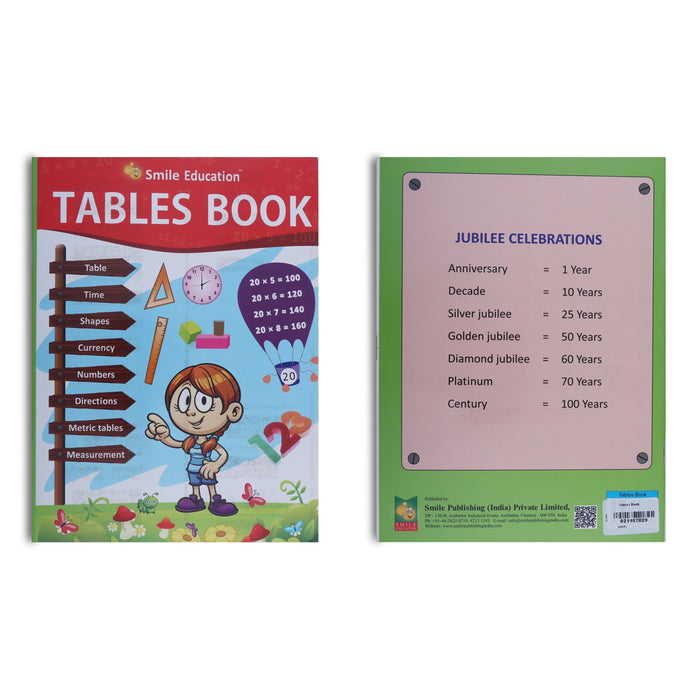 Tables Book - English | Math Tables/ Educational Book/ Childrens Book