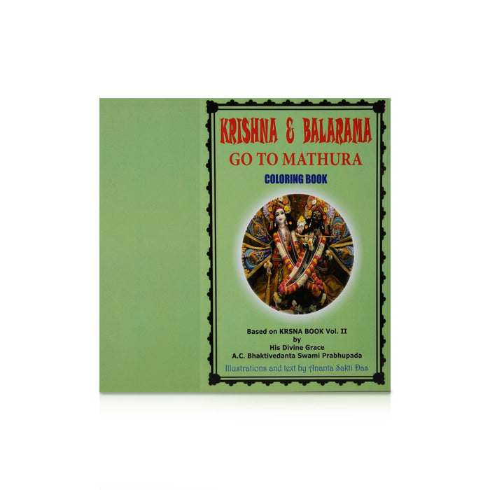Krishna And Balarama Go To Mathura Colouring Book | by A.C.Bhaktivedanta Swami Prabhupada/ Adult Coloring Book - Children Activity Books
