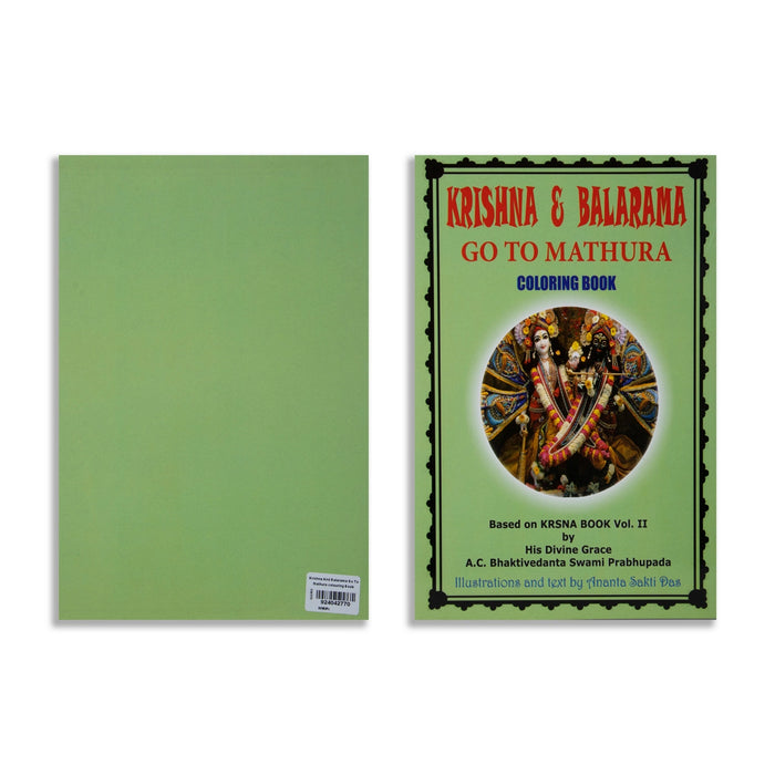 Krishna And Balarama Go To Mathura Colouring Book | by A.C.Bhaktivedanta Swami Prabhupada/ Adult Coloring Book - Children Activity Books