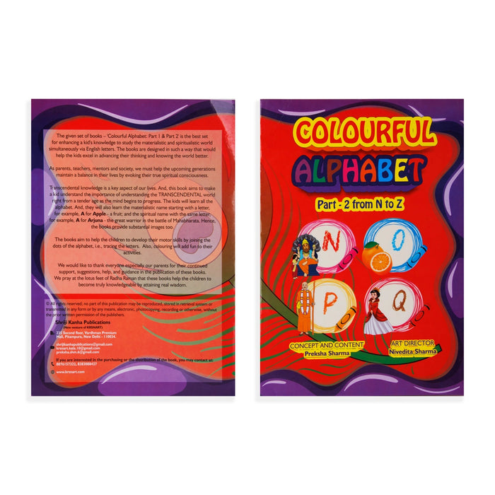 Colourful Alphabet - 2 Volumes Set - English | by Preksha Sharma, Nivedita Sharma/ Childrens Educational Book - Children Activity Books