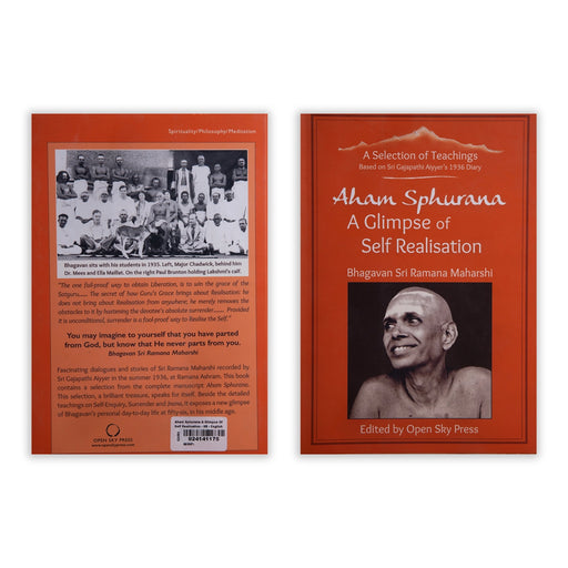 Aham Sphurana A Glimpse Of Self Realisation - English | by Bhagavan Sri Ramana Maharshi/ Philosophical Book - Vedanta, Spirituality & Philosophy