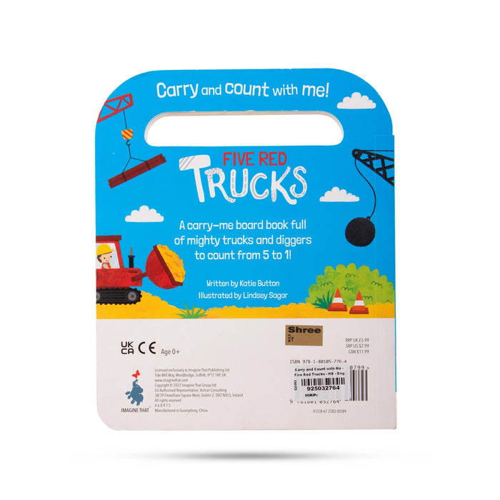 Carry And Count With Me - Five Red Trucks - English | by Katie Button/ Board Game Book - Board Games