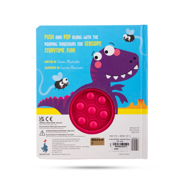 Push And Pop Read Aloud Fun - Jurassic Poop - English | by Clare Michelle, Carrie Hennon/ Story Book/ Childrens Book - Children Comics