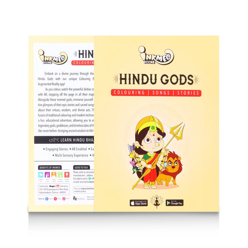 Hindu Gods - Colouring, Songs, Stories - English | Adult Coloring Book - Children Activity Books
