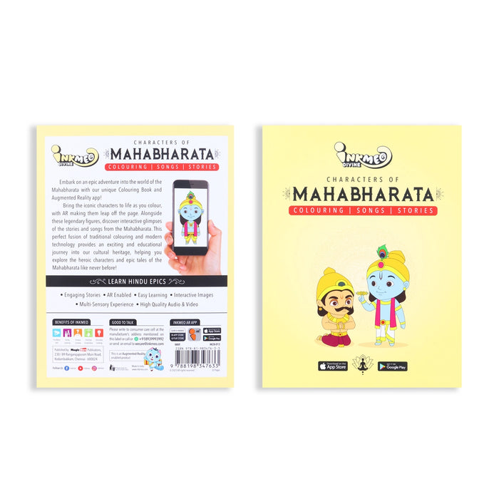 Characters Of Mahabharata - Colouring, Songs, Stories - English | Adult Coloring Book - Children Activity Books