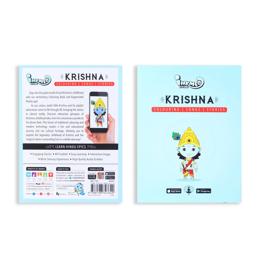 Krishna - Colouring, Songs, Stories - English | Adult Coloring Book - Children Activity Books