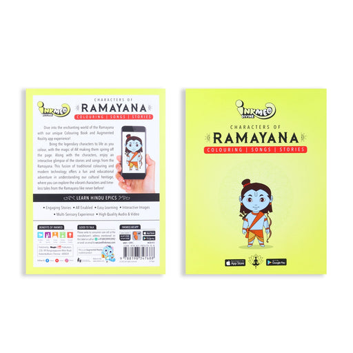 Characters Of Ramayana - Colouring, Songs, Stories - English | Adult Coloring Book - Children Activity Books