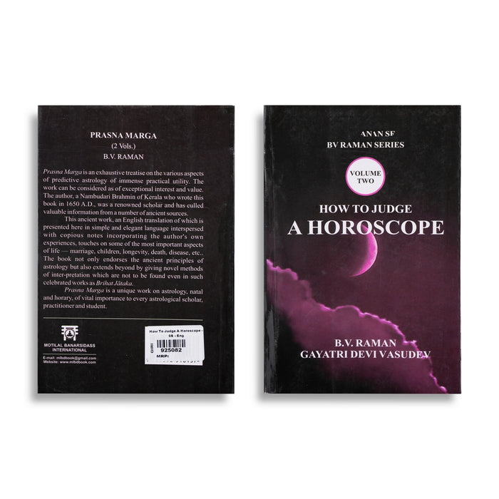 How To Judge A Horoscope - Volume 2 - English | by B. V. Raman, Gayatri Devi Vasudev/ Astrology Book - Astrology, Numerology & Palmistry