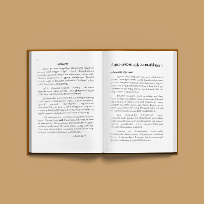 Sri Kapaleeshwarar Tirukkoil Tala Varalaru - Tamil | Hindu Religious Book - Temple Travelogue