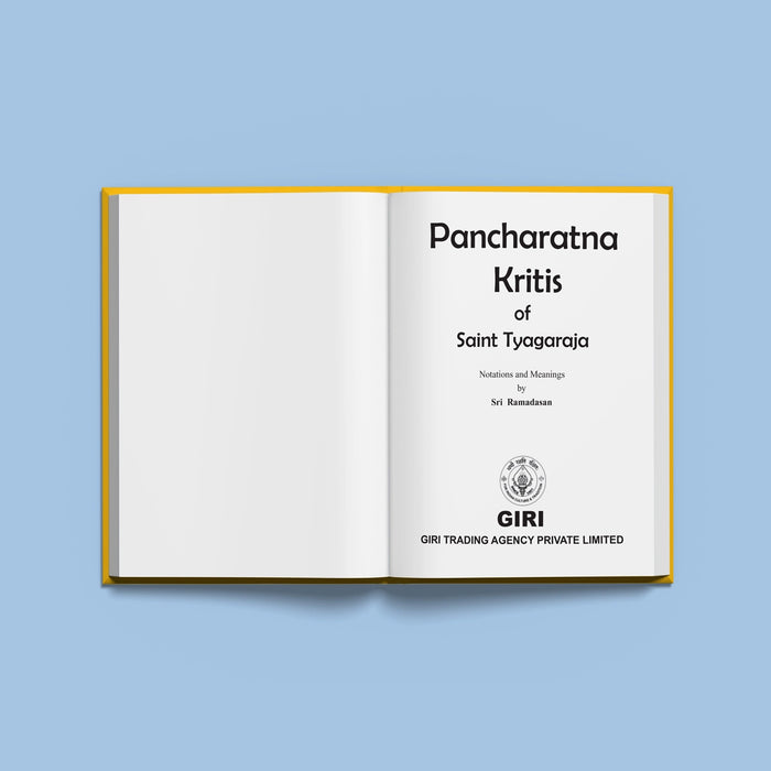 Pancharatna Kritis of Saint Tyagaraja - Songs, Notation & Meaning - English | Music Book - Bhajan, Music & Dance
