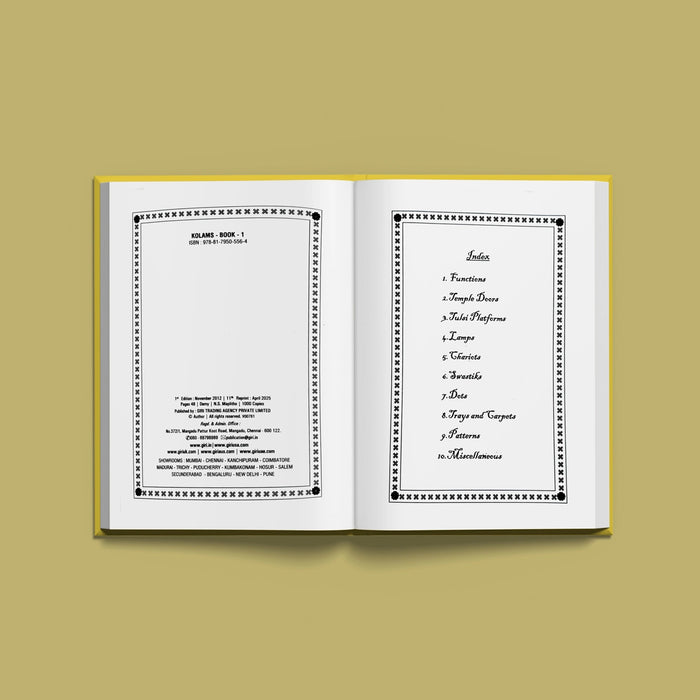 Kolams Book | English Edition/ by Mis Lalitha Kalyax/ Kolam Designs Book - Kolam & Rangoli