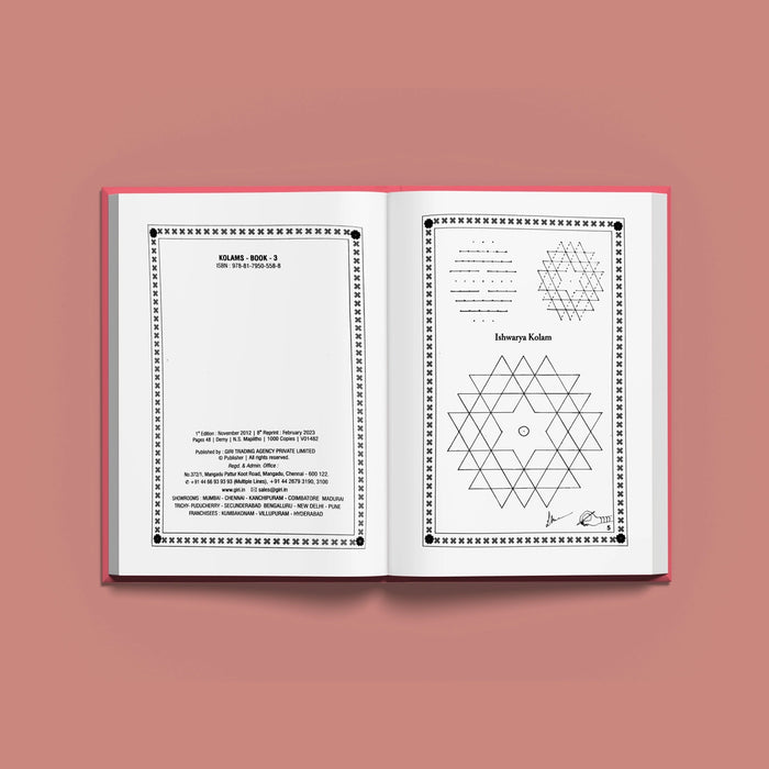 Kolams Book | English Edition/ by Mis Lalitha Kalyax/ Kolam Designs Book - Kolam & Rangoli