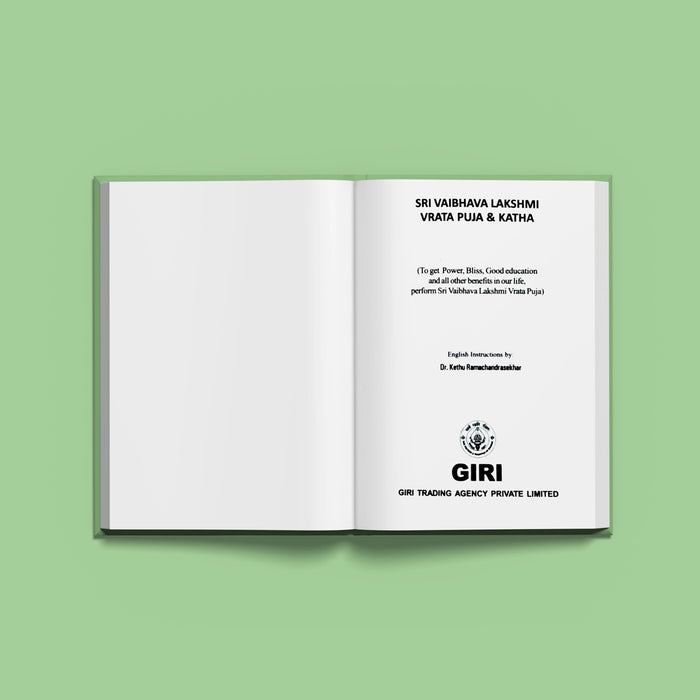 Sri Vaibhava Lakshmi Vrata Puja & Katha | Laxmi Stotra/ Hindu Religious Book/ Stotra Book - Pooja / Ritual