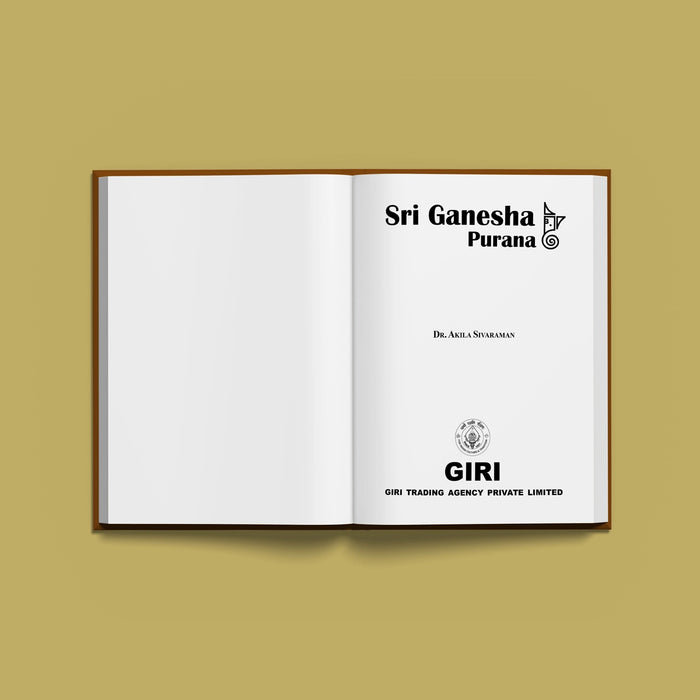 Sri Ganesha Puranam | by Dr. Akila Sivaraman/ Hindu Purana/ Hindu Religious Book - Epic & Purana