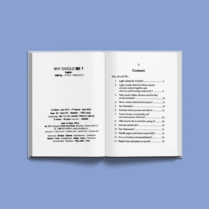 Why Should We? - English | by Dr. P. Ketu Ramachandrasekhar/ Hindu Religious Book - Pooja / Ritual