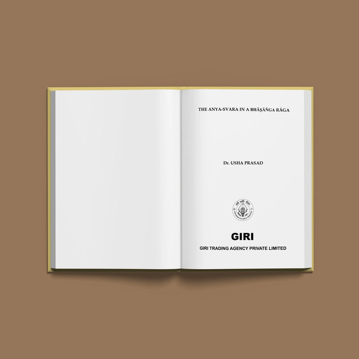 The Anya Svara In A Bhasanga Ragas - English | by Dr. Usha Prasad/ Music Book - Bhajan, Music & Dance