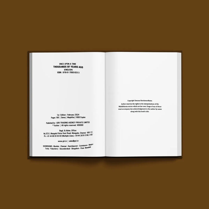 Once Upon a Time Thousands Of Years Ago - 51 Beautiful Stories From Mahabharata - English | by Yamuna Harshavardhana - Fiction & Stories