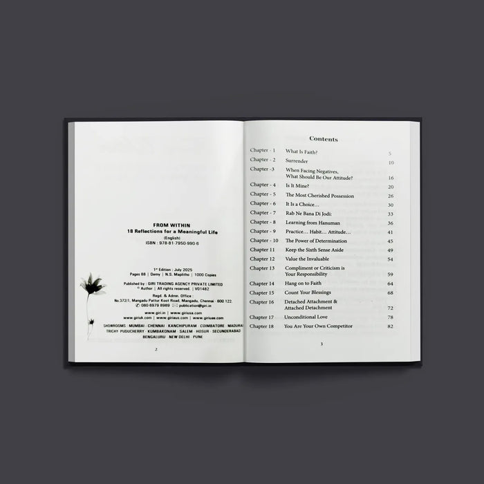 From Within - 18 Reflections For A Meaningful Life - English | By S. Ramanarayanan/ Self Motivational Book - Education & Self Help