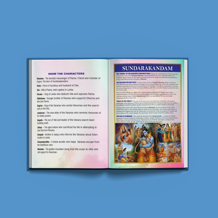 Sundarakandam Pictorial - English | Devotional Book / Visual Storytelling of Ramayana for Spiritual Reading