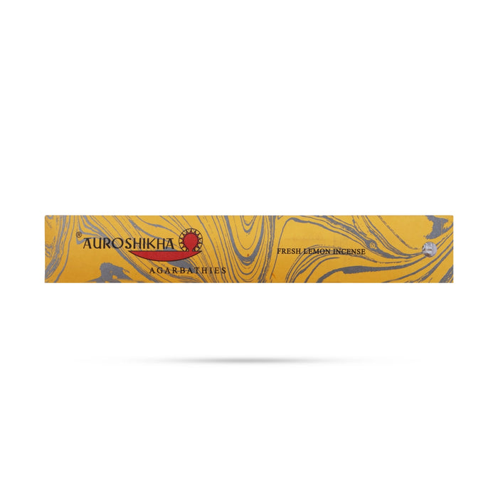 The vibrant scent of Auroshikha Fresh Lemon Incense sticks will elevate your space.
