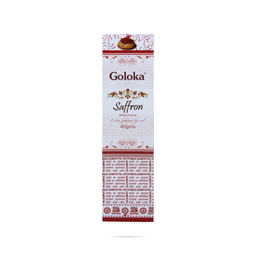 Goloka seva's Saffron Masala Incense sticks will fill you with heavenly scents.
