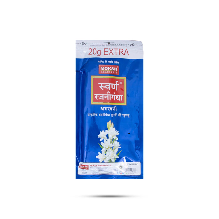 Moksh Swarn Rajanigandha Incense Sticks are made with a seductive mixture of the finest Rajanigandha scent.
