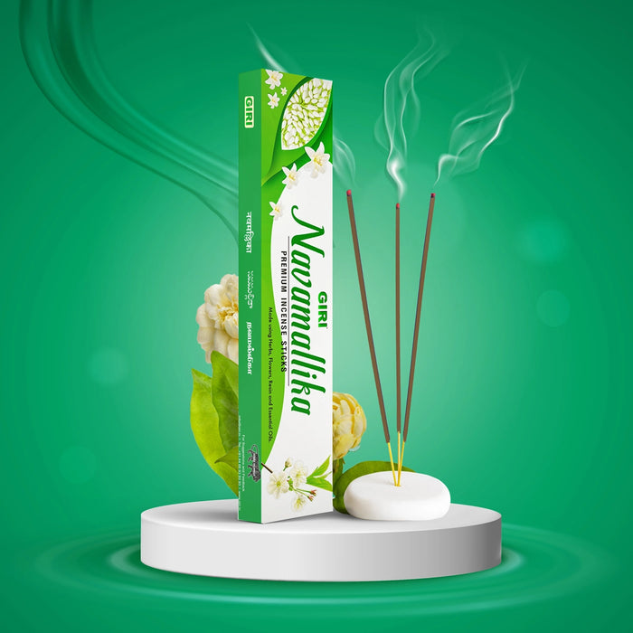 Explore the fascinating world of Navamallika Premium incense sticks.
