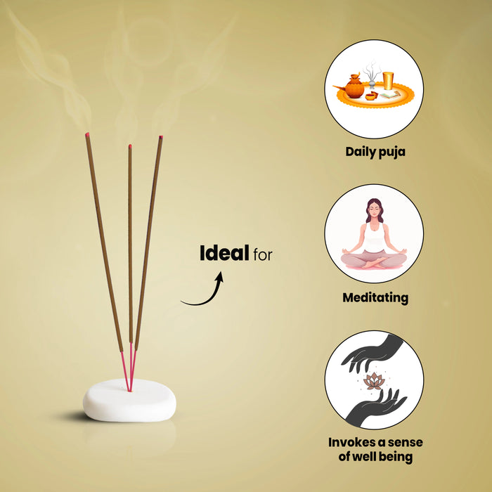 The enchanting aroma of Parijat Incense Sticks is crafted to elevate your spiritual and meditative practices.
