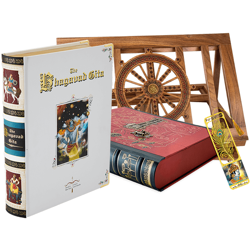 The Bhagavad Gita - The Transcendental Knowledge - English Book with Reading Stand | Signature Editions