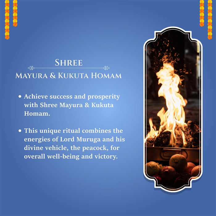 Shree Mayura & Kukuta Homam | Subramanya Homam/ Subramanya Swamy Homam for Prosperity And Enhance Personal Strength