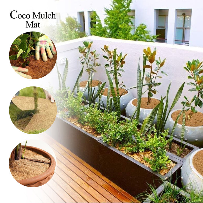 Coir Mulch - 10 Pcs Set | Coconut Mulch/ Mulch Mat for Garden