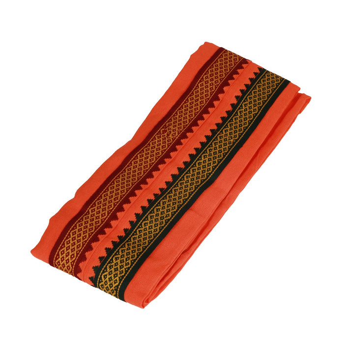 Angavastra - 1.80 Mtrs | Towel/ Thalapathi Mayilkan Border Thundu/ Orange Colour/ Kasavu Shawl for Men