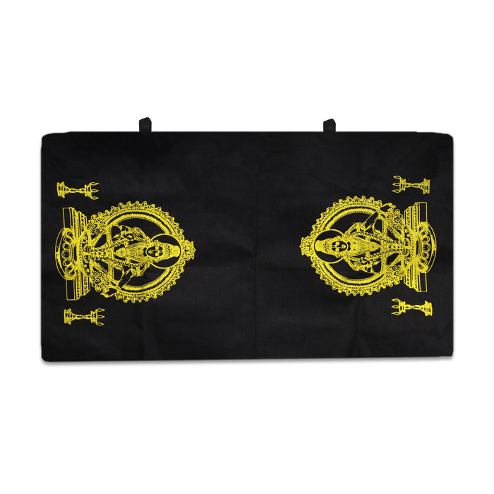 Ayyappa Side Bag with Zip | Cotton Bag/ Irumudi Bag/ Mudra Bag/ Sabari Mala Pilgrimage Set/ Black Colour - Bags & Pouches