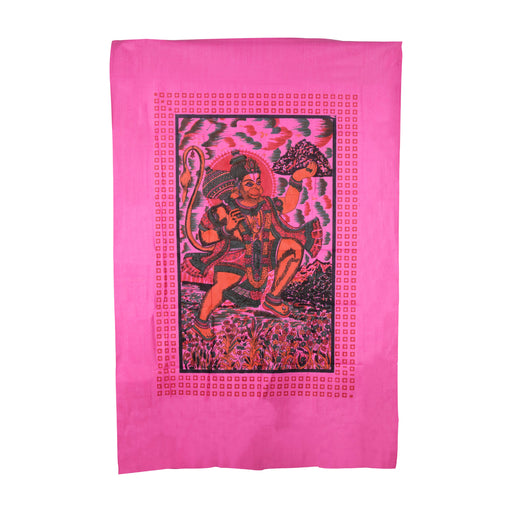Cotton Screen - 5.5 x 4 Feet | Hanuman Curtain for Pooja Room - Deity Curtain