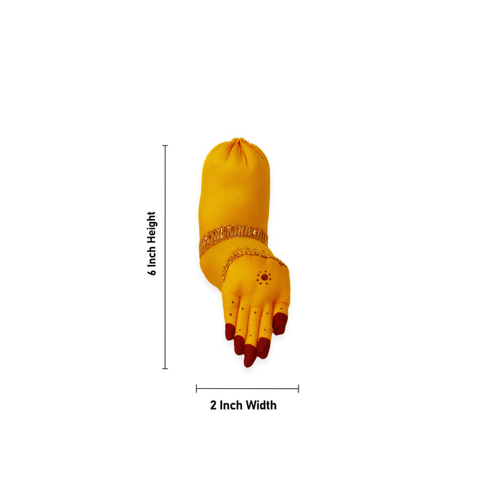 Lakshmi Hand and Leg Set | Yellow Hastam Padham/ Cloth Varalakshmi Hand and Leg for Deity Decor