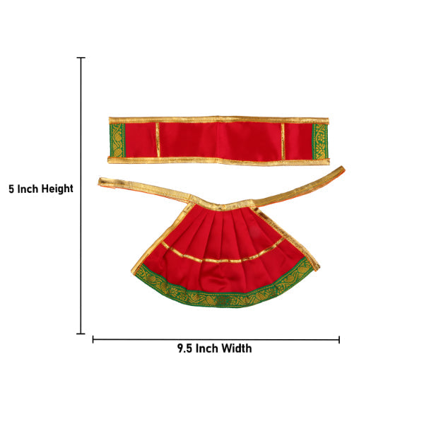 Devi Dress | Satin Apoorva Material/ Amman Pavadai/ Mata Dress for Deity/ Assorted Colour and Design