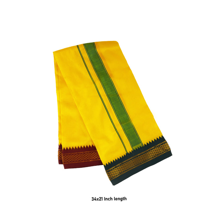 Angavastram | Silk Checked Multicolour Thundu/ Angavastra for Men/ Assorted Colour