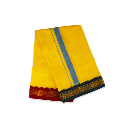 Angavastram - 3 Mulam | Silk Checked Multicolour Thundu/ Angavastra for Men/ Assorted Colour - Shawls & Towels