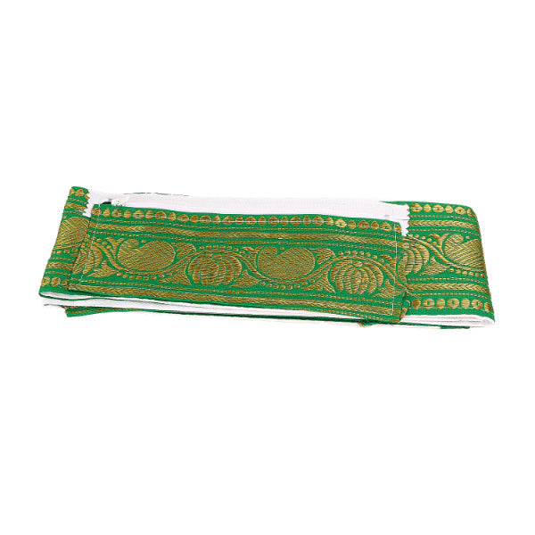 Dhoti Belt | Veshti Belt/ Satin with Jari Border Waist Belt for Men/ Assorted Design & Colour