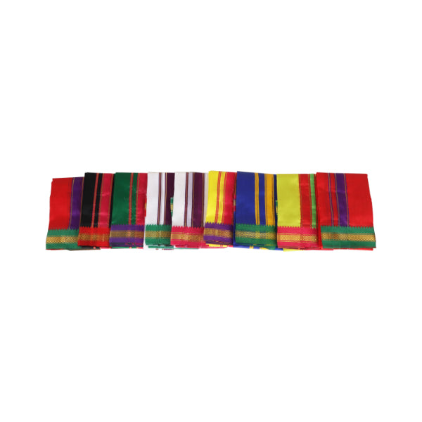 Navagraha Vastram - 1 Muzham | Navagraha Silk Cloth Set/ Navagraha Colour Clothes for Deity - Bhagwan Vastra