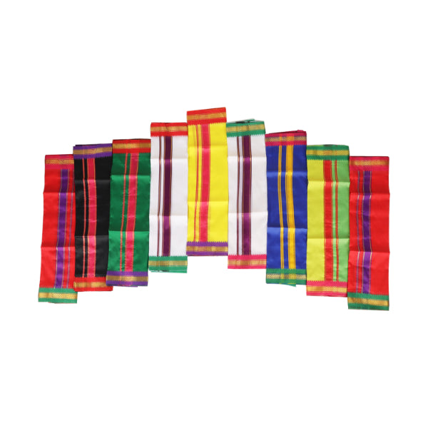 Navagraha Vastram - 1 Muzham | Navagraha Silk Cloth Set/ Navagraha Colour Clothes for Deity - Bhagwan Vastra