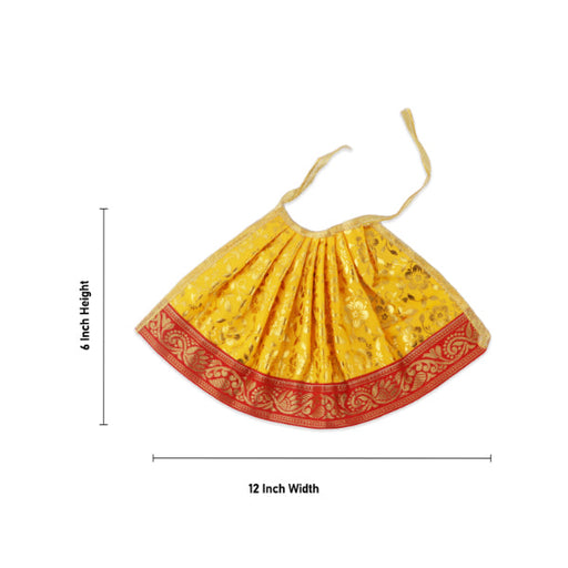 Devi Dress - 6 Inches | Satin Amman Pavadai/ Mata Dress for Deity/ Assorted Colour and Design - Devi Dress