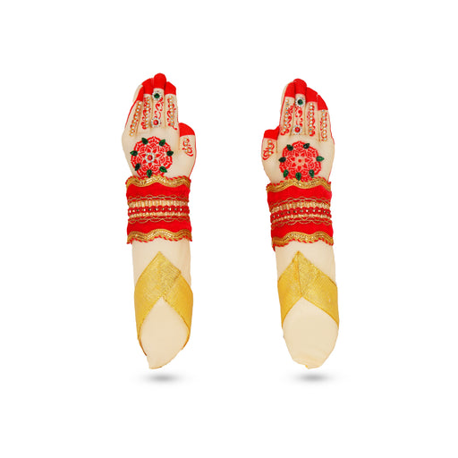 Lakshmi Hand - 11 Inches | Varalakshmi Hastham/ Laxmi Hand for Goddess Decor - Neck & Body Accessories
