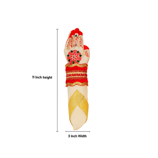 Lakshmi Hand - 11 Inches | Varalakshmi Hastham/ Laxmi Hand for Goddess Decor - Neck & Body Accessories