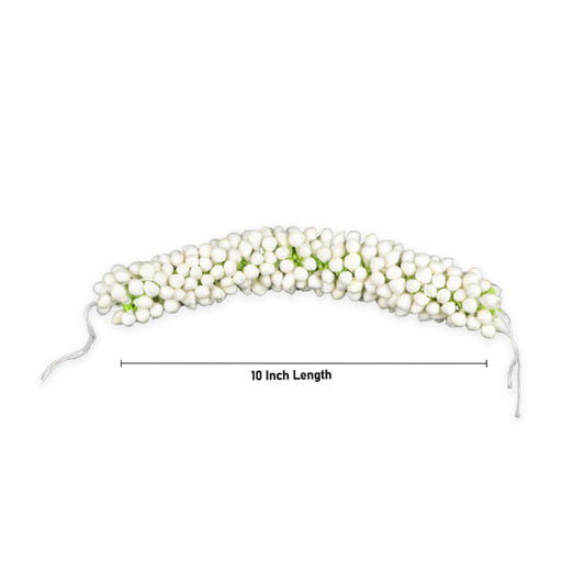 Jasmine Gajra Flower - 10 Inches | Varalakshmi Decor/ Artificial Jasmine Flower for Hair - Mala
