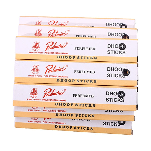 Padmini DHOOP Sticks Small Size Boxes 10 Dhoops Per Box (12 Pack Total 120 Sticks Padmini DHOOP Sticks Small Size Boxes 10 Dhoops Per Box (12 Pack Total 120 Sticks
