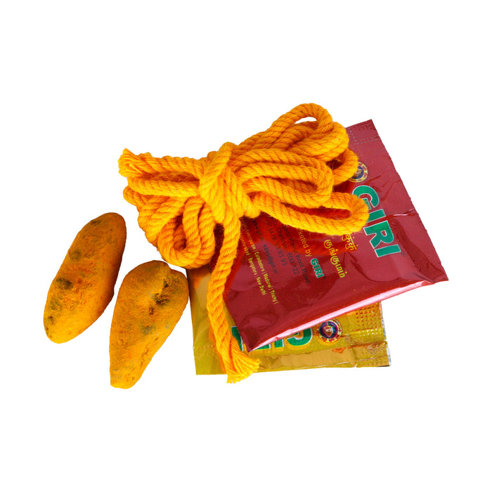 Giri Thirumangalya Set | Turmeric/ Kumkum/ Yellow Thread/ Turmeric Finger/ Thamboola Pack for Pooja