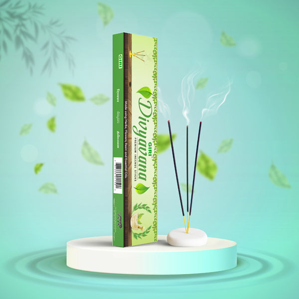 Giri Divyavana Premium Incense Sticks - 50 Gms | Herbs, Flowers, Resin & Essential Oil/ Agarbatti/ Agarbathi for Pooja
